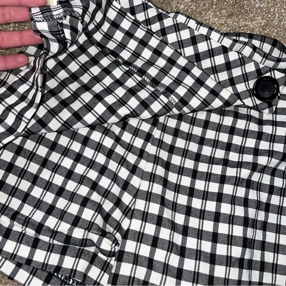 Joe Benbasset black & white checkered skirt skort wrap style pull on SZ M mini - Picture 5 of 8